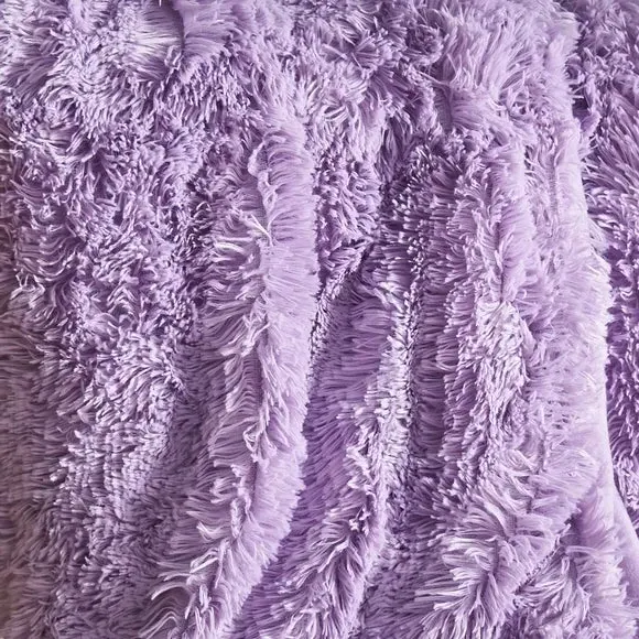 Deep Pile Throw Blanket - Heather