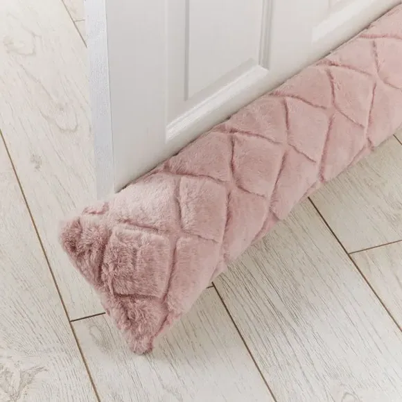 Diamond Draught Excluder - Blush, Plush
