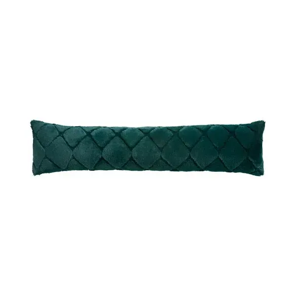 Diamond Draught Excluder - Bottle Green, Plush