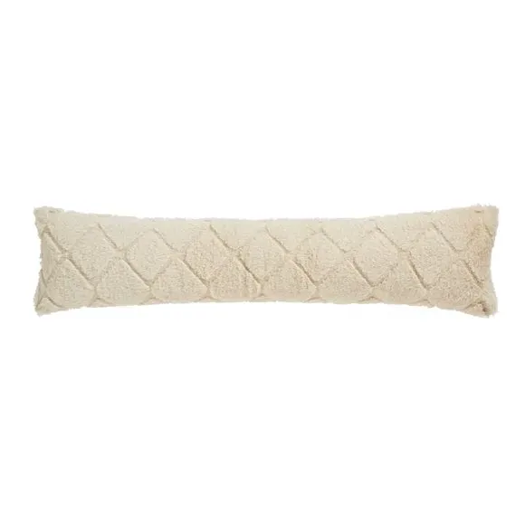 Diamond Draught Excluder - Natural, Plush