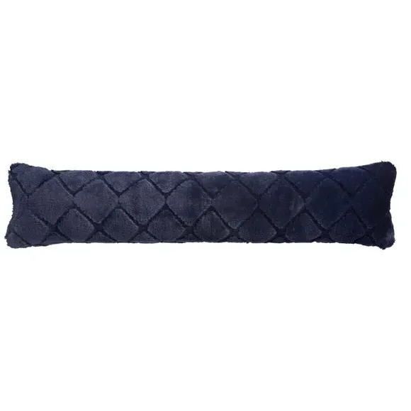 Diamond Draught Excluder - Navy, Plush