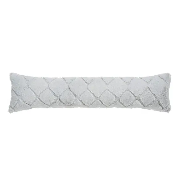 Diamond Draught Excluder - Silver, Plush