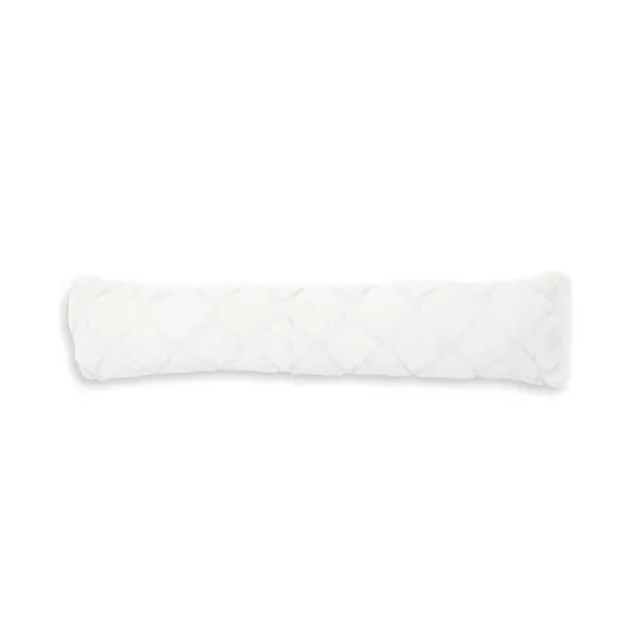 Diamond Draught Excluder - White, Plush