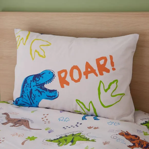 Dinosaur Duvet Cover Set - Natural, Polycotton