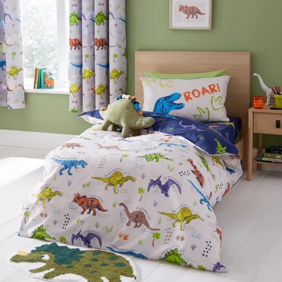 Dinosaur Duvet Cover Set - Natural, Polycotton image