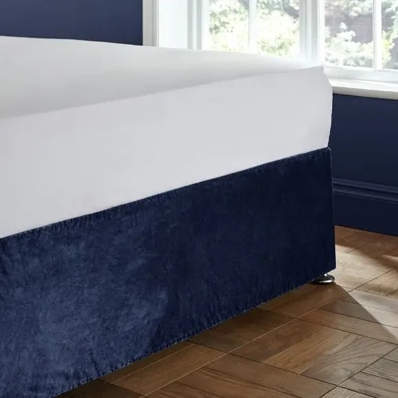 Divan Base Bed Wrap - Navy, Matte Velvet image