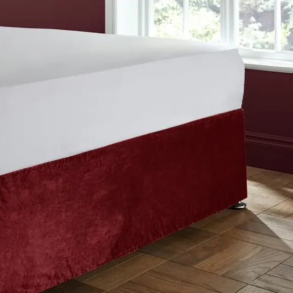 Divan Base Bed Wrap - Raspberry, Matte Velvet