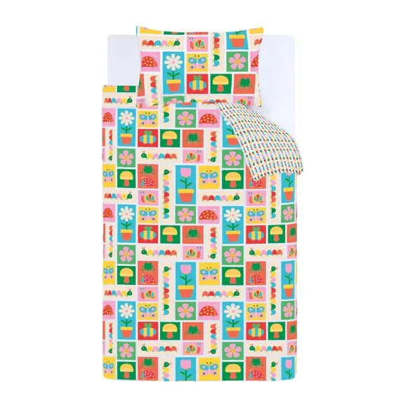 Duvet Cover Set Reversible - Multicolor, Polycotton