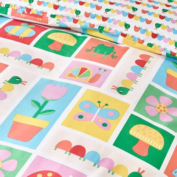 Duvet Cover Set Reversible - Multicolor, Polycotton