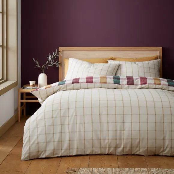 Duvet Cover Set Reversible - Plum, Polyblend