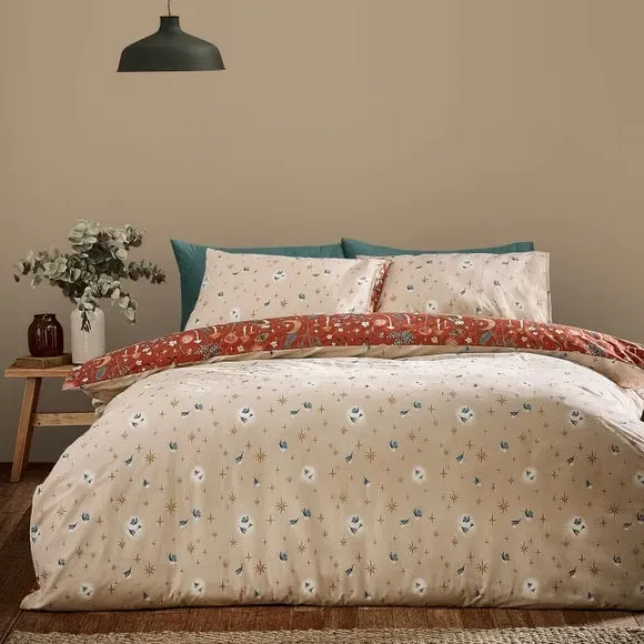 Duvet Cover Set with Pillowcase - Burnt Orange, Polycotton