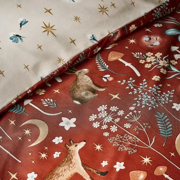 Duvet Cover Set with Pillowcase - Burnt Orange, Polycotton