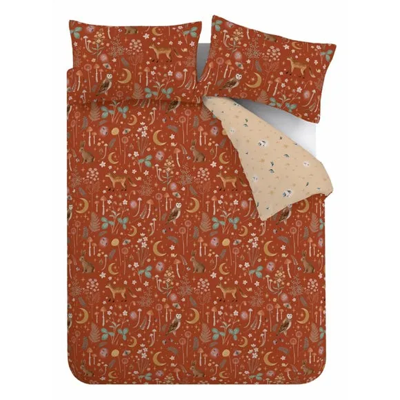 Duvet Cover Set with Pillowcase - Burnt Orange, Polycotton