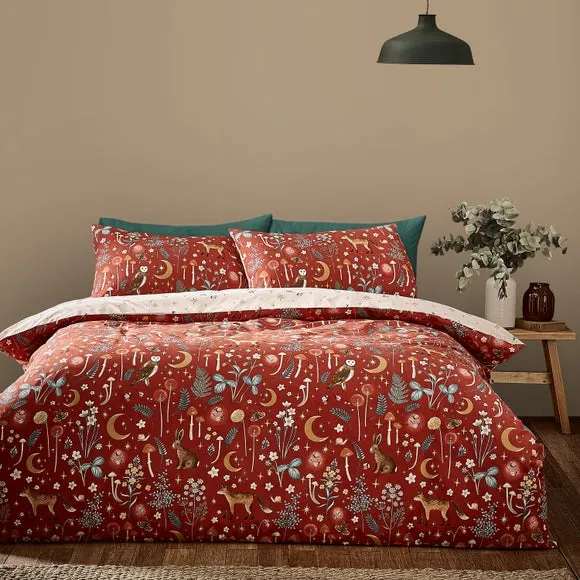 Duvet Cover Set with Pillowcase - Burnt Orange, Polycotton image