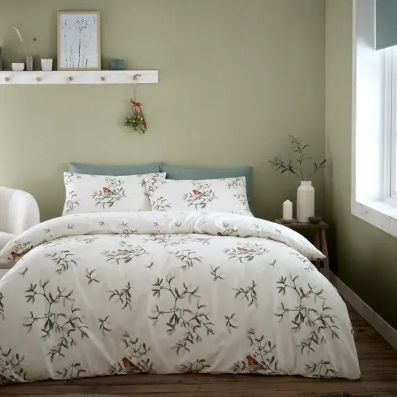 Duvet Cover Set with Pillowcase - Cream, Cotton