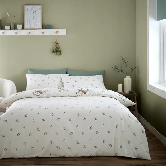 Duvet Cover Set with Pillowcase - Cream, Cotton