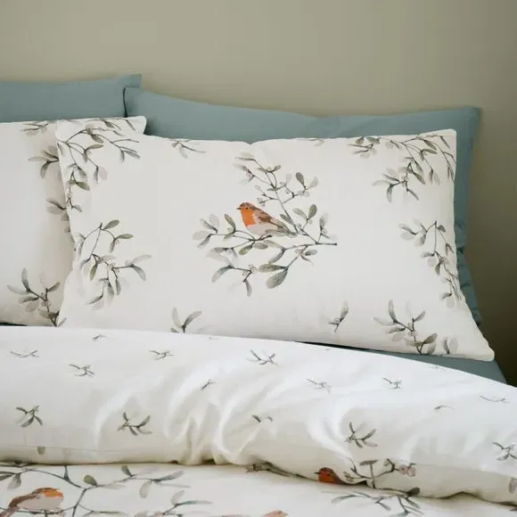 Duvet Cover Set with Pillowcase - Cream, Cotton