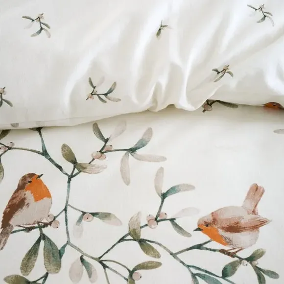 Duvet Cover Set with Pillowcase - Cream, Cotton