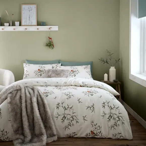 Duvet Cover Set with Pillowcase - Cream, Cotton image
