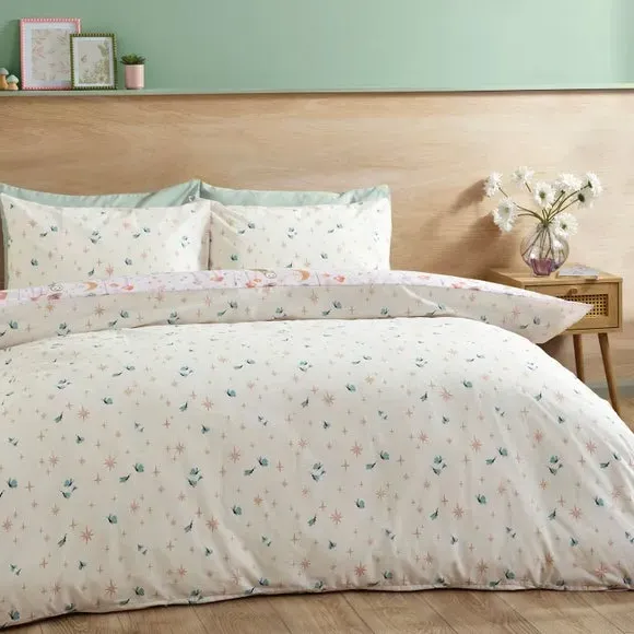 Duvet Cover Set with Pillowcase - Lilac, Polycotton