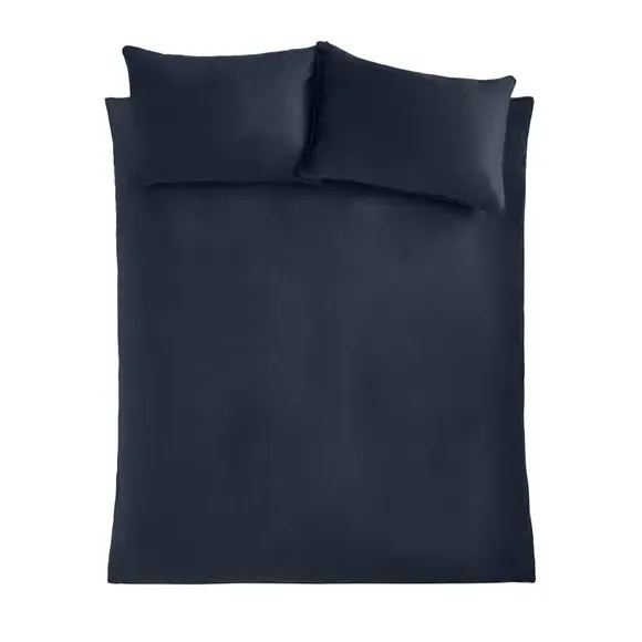Duvet Cover Set with Pillowcase - Navy, Velvet