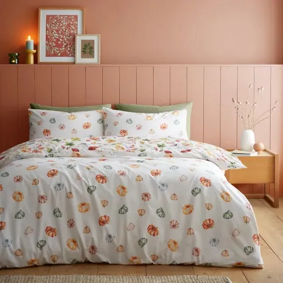 Duvet Cover Set with Pillowcase - Orange, Cotton