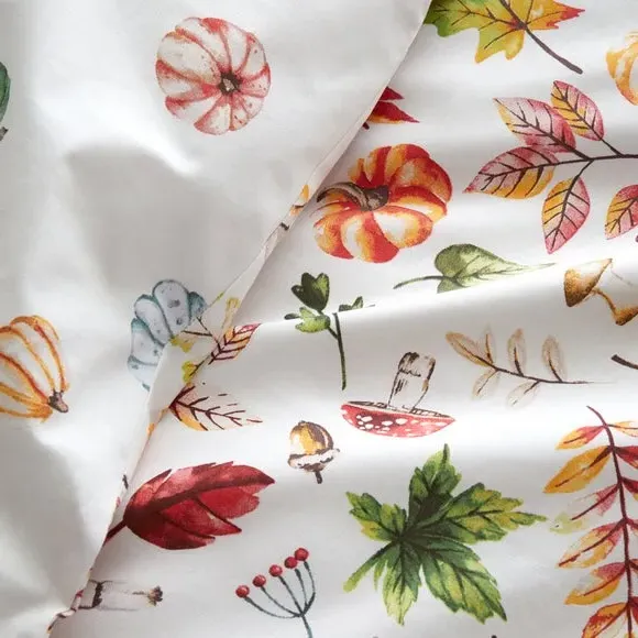 Duvet Cover Set with Pillowcase - Orange, Cotton