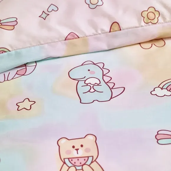Duvet Cover Set with Pillowcase - Pastel, Polycotton