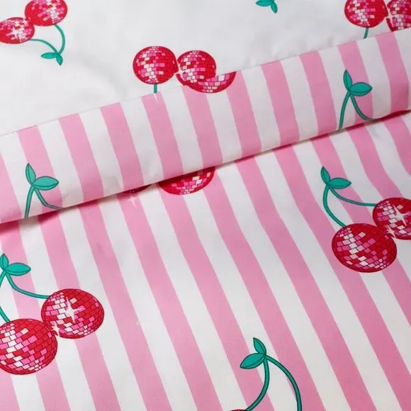 Duvet Cover Set with Pillowcase - Pink, Polycotton