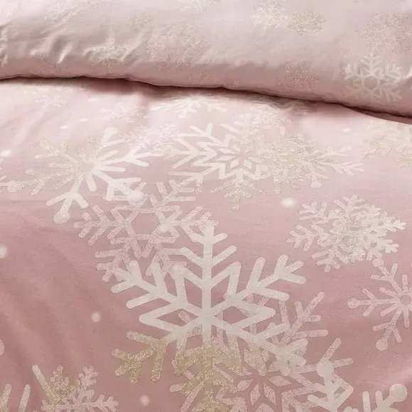 Duvet Cover Set with Pillowcase - Pink, Polycotton