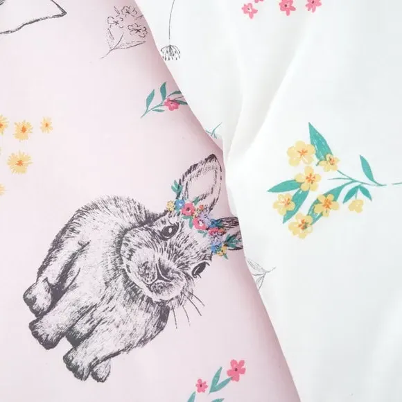 Duvet Cover Set with Pillowcase - Pink, Polycotton