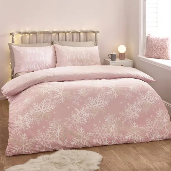 Duvet Cover Set with Pillowcase - Pink, Polycotton image