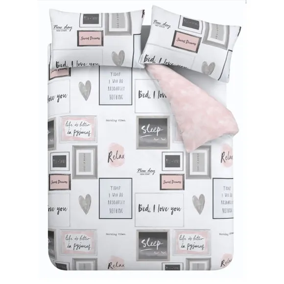 Duvet Cover Set with Pillowcase - Pink