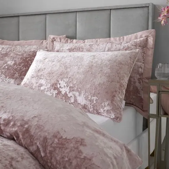 Duvet Cover Set with Pillowcase - Pink, Velvet