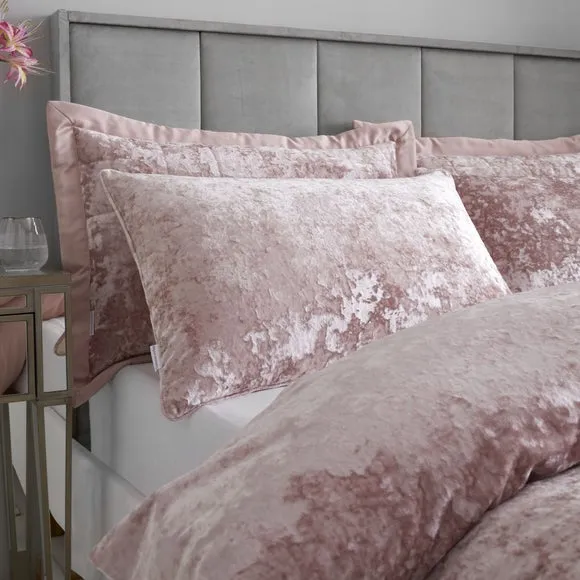 Duvet Cover Set with Pillowcase - Pink, Velvet