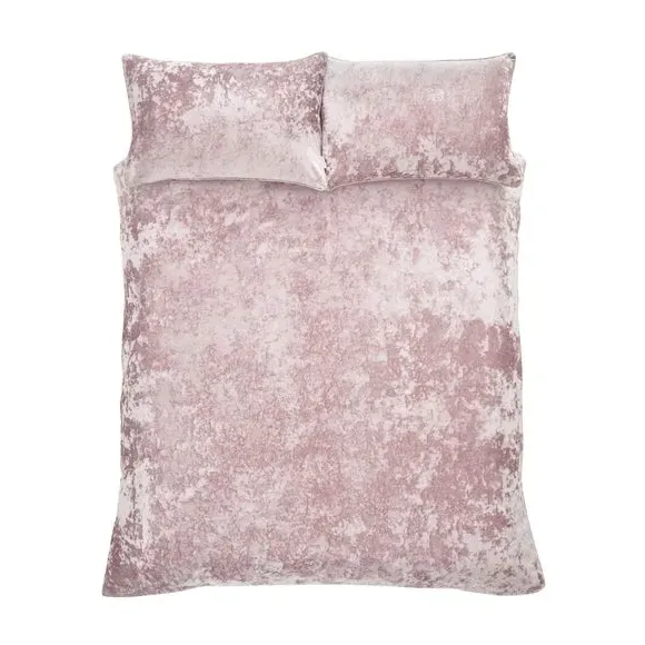 Duvet Cover Set with Pillowcase - Pink, Velvet