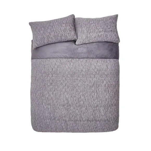Duvet Cover Set with Sparkle Detail - Grey