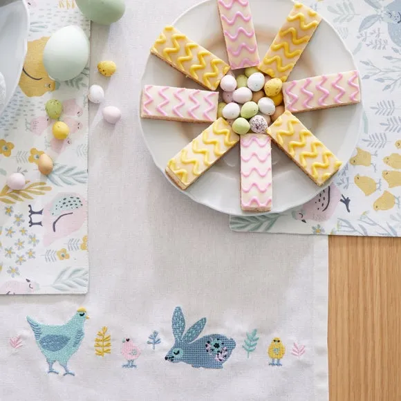 Embroidered Table Runner - Multicolor, Cotton