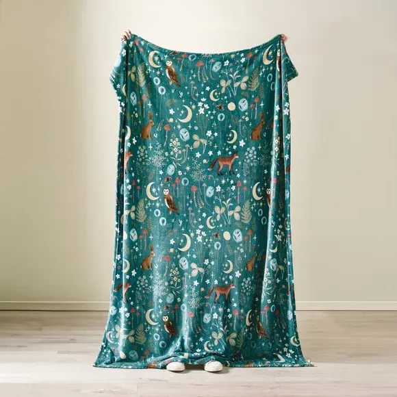 Enchanted Twilight Throw Blanket - Forest, Fleece