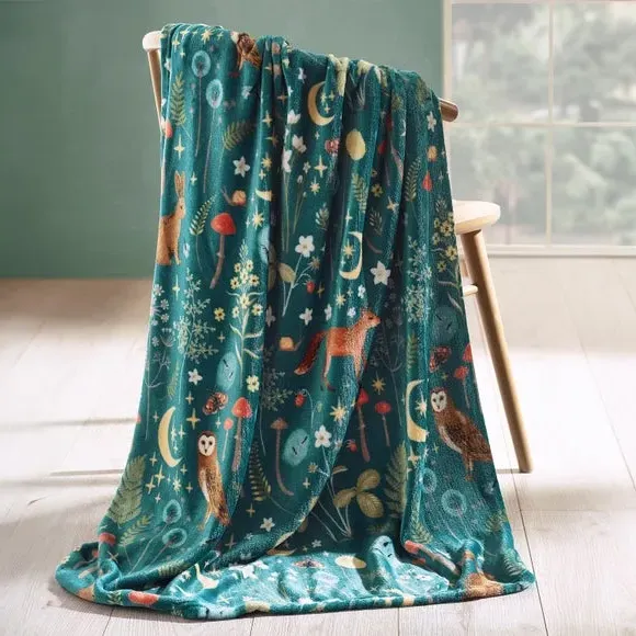 Enchanted Twilight Throw Blanket - Forest, Fleece