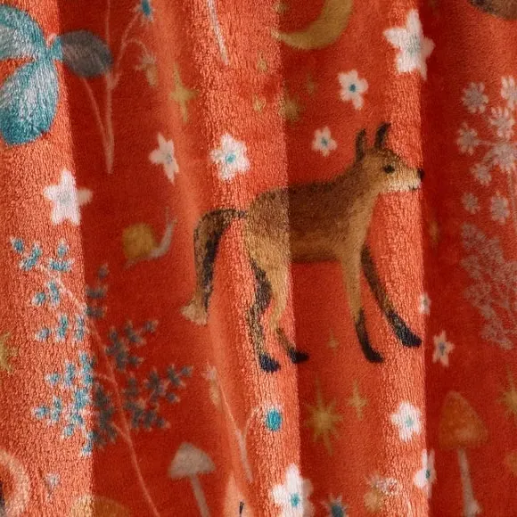 Enchanted Twilight Throw Blanket - Orange, Fleece