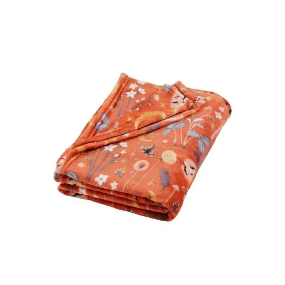 Enchanted Twilight Throw Blanket - Orange, Fleece