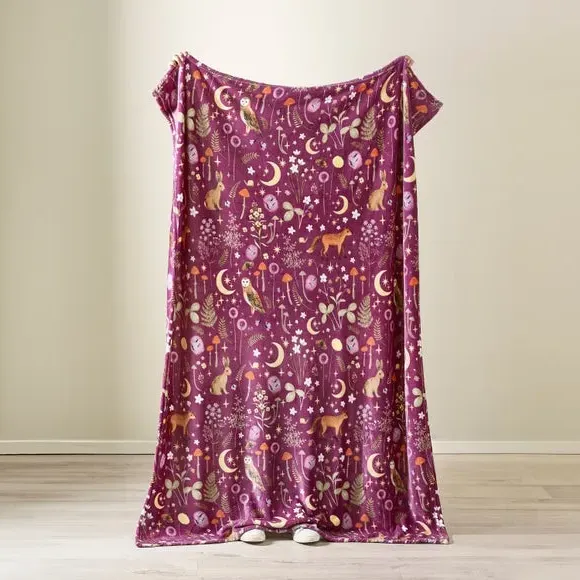 Enchanted Twilight Throw Blanket - Purple, Fleece