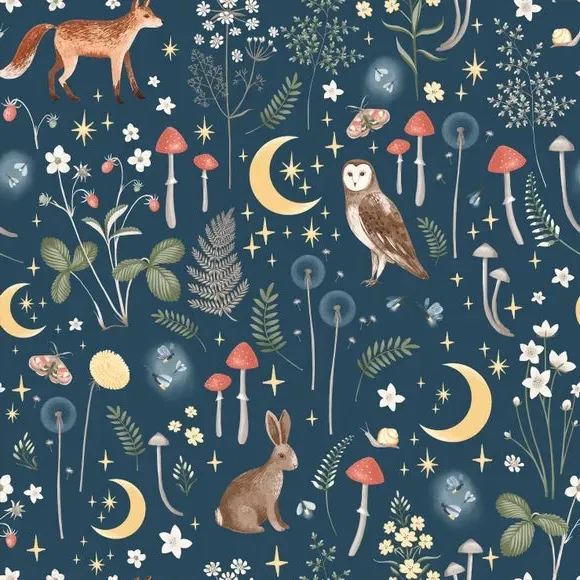 Enchanted Twilight Wallpaper - Navy