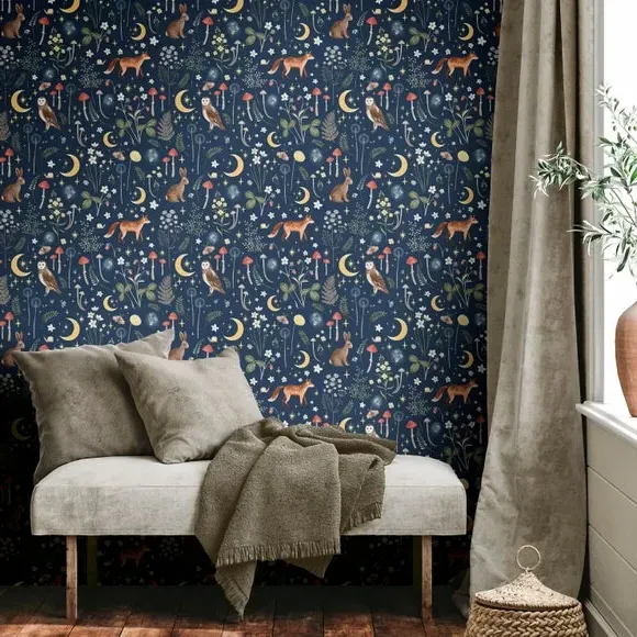 Enchanted Twilight Wallpaper - Navy