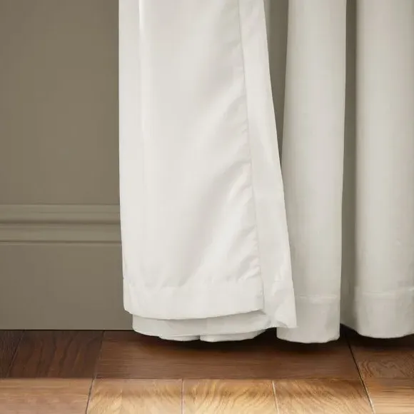 Eyelet Curtains with Lining - Cream, Velvet