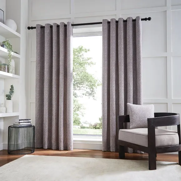Eyelet Curtains with Thermal Lining - Gold, Chenille image