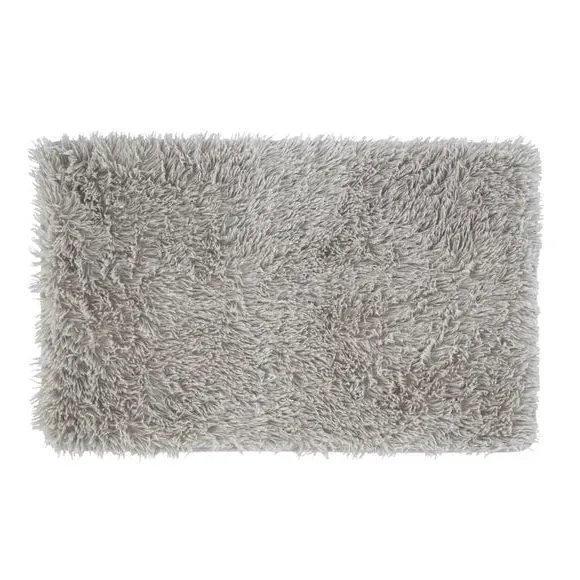 Faux Fur Bath Mat - Silver