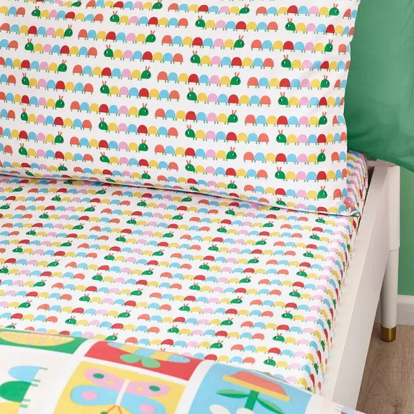 Fitted Sheet Caterpillar Print - Multicolor, Polycotton image
