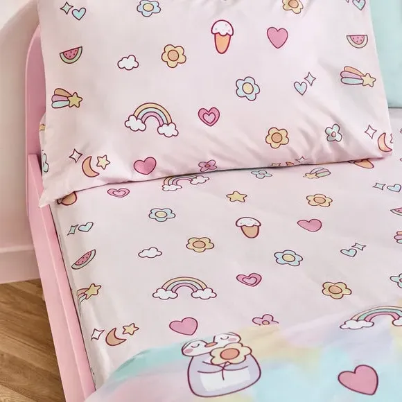Fitted Sheet with Elasticated Edges - Pastel image